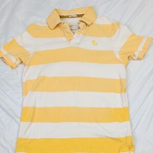 Abercrombie & Fitch Kids Polo in Yellow and White Stripes